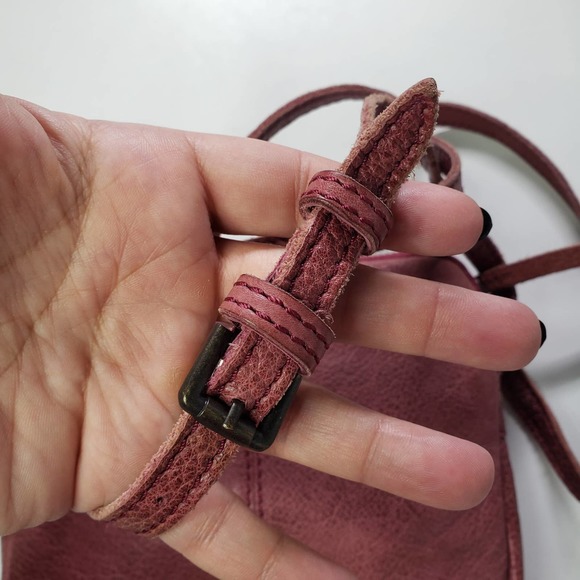 Rock Paper Scissors R.P.S. Bags Mauve Pink Leather Mini Crossbody Purse - Picture 6 of 9